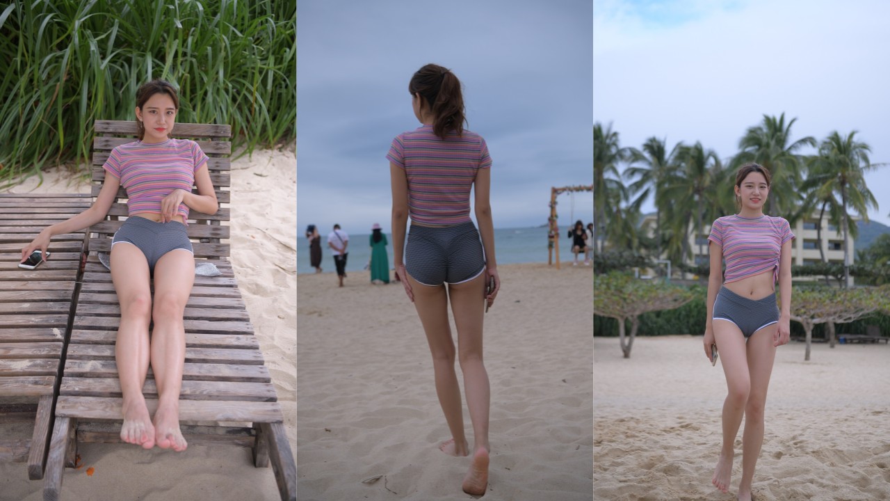 一只麋鹿旅拍作品 第五篇：灰色热裤美女